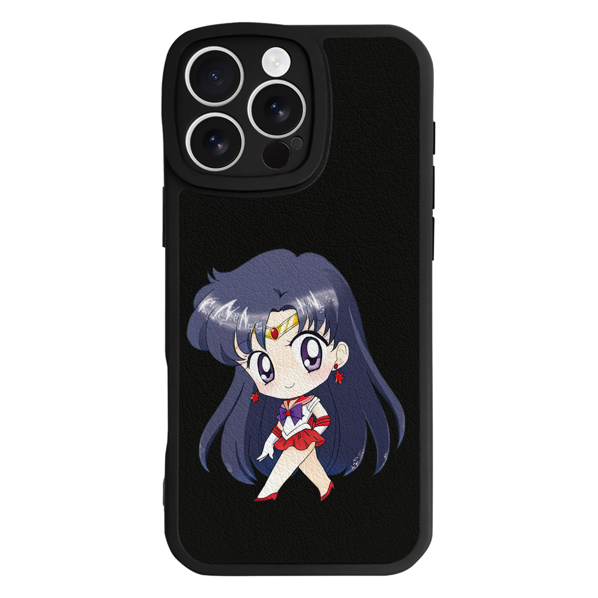 （画像用） 美少女戦士セーラームーン 火野レイ ひの レイ Sailor Moon Hino Rei （セーラーマーズ,Sailor Mars） 【iPhone 16シリーズ対応】シリコンスマホケース（レザー調） 材質：シリコン